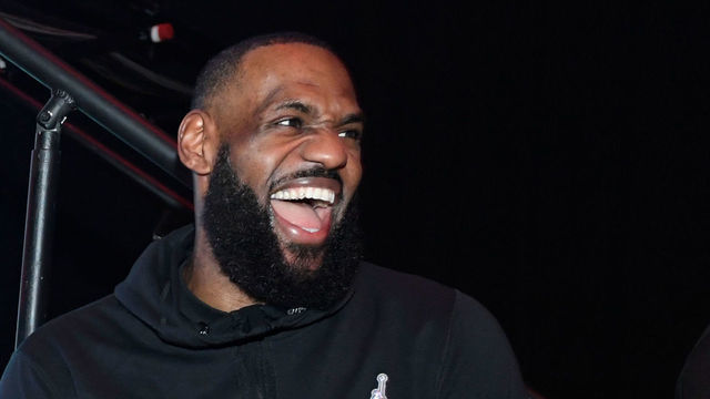 CLEVELAND, OH - FEBRUARY 20: LeBron James #6 of Team LeBron laughs during the 71st NBA All-Star Game as part of 2022 NBA All Star Weekend on February 20, 2022 at Wolstein Center in Cleveland, Ohio. NOTE TO USER: User expressly acknowledges and agrees that, by downloading and/or using this Photograph, user is consenting to the terms and conditions of the Getty Images License Agreement. Mandatory Copyright Notice: Copyright 2022 NBAE