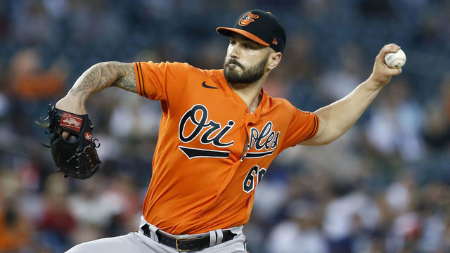 DETROIT, MI - JULY 31: Tanner Scott #66 of the Baltimore Orioles pitches against the Detroit Tigers at Comerica Park on July 31, 2021, in Detroit, Michigan.