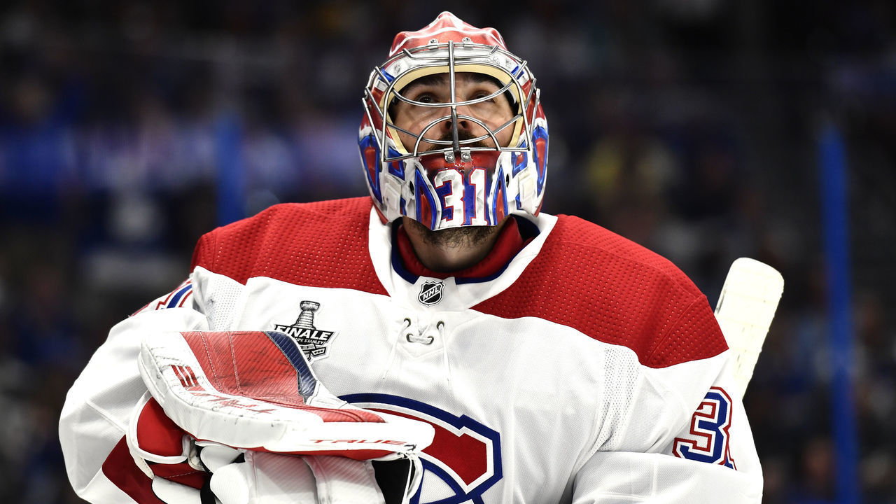 TAMPA, FLORIDA - JULY 07: Goaltender Carey Price #31 of the Montreal Canadiens looks on during the third period of Game Five of the 2021 Stanley Cup Final against the Tampa Bay Lightning at Amalie Arena on July 07, 2021 in Tampa, Florida.