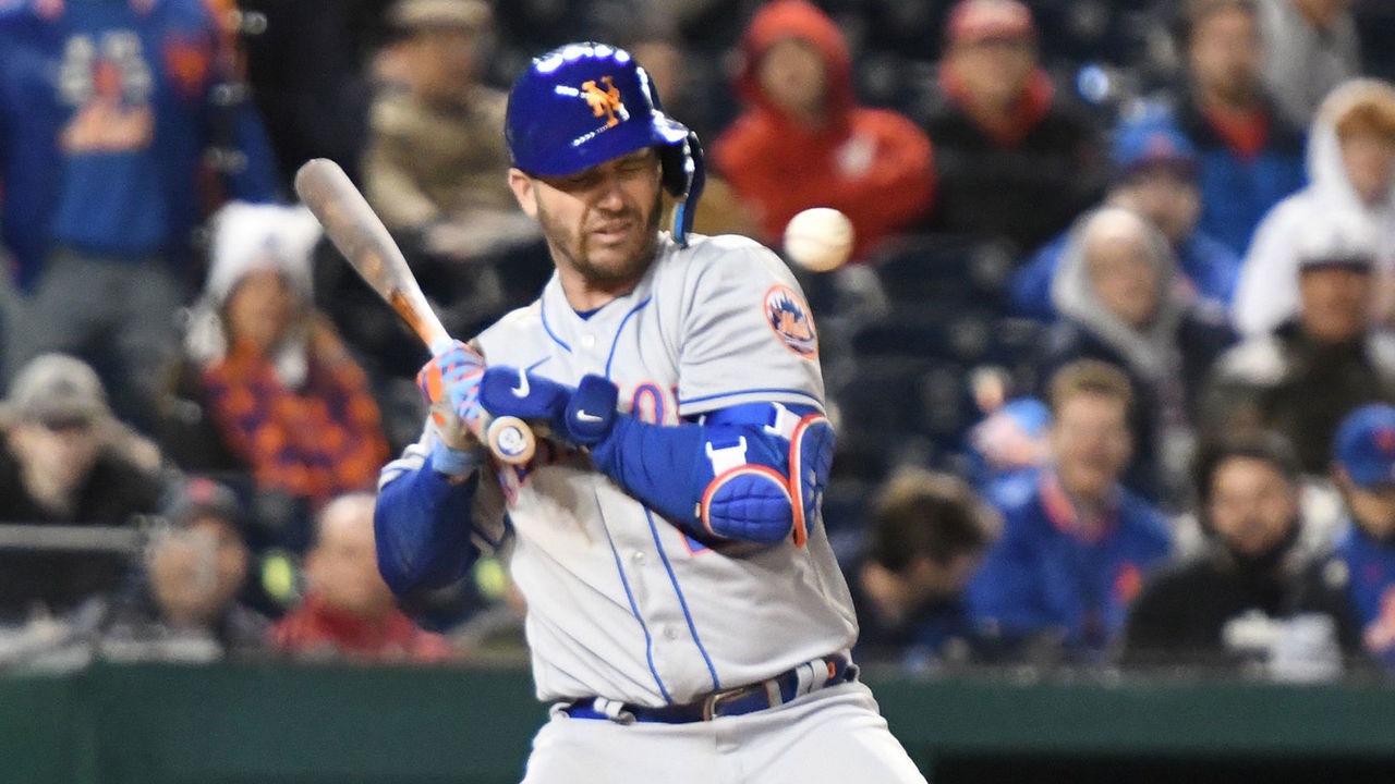 Pete Alonso exits New York Mets game after being hit by pitch