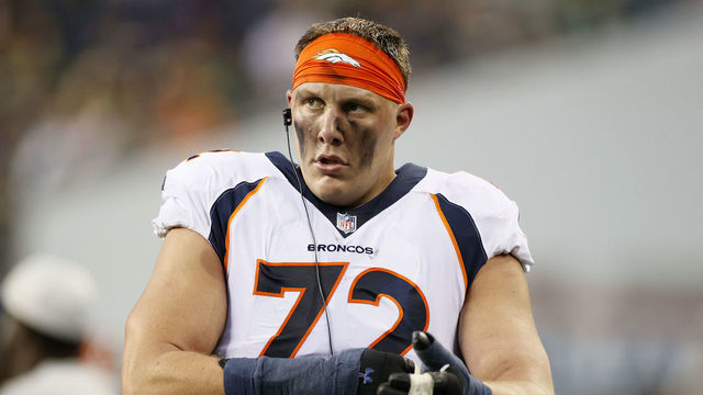 SEATTLE, WASHINGTON - AUGUST 21: Offensive tackle Garett Bolles #72 of the Denver Broncos look on during an NFL preseason game against the Seattle Seahawks at Lumen Field on August 21, 2021 in Seattle, Washington. The Denver Broncos beat the Seattle Seahawks 30-3.