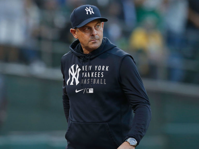 New York Yankees manager Aaron Boone orders his players to 'fight and  compete' and go on late-season unexpected run after falling bellow a .500  record with Braves defeat