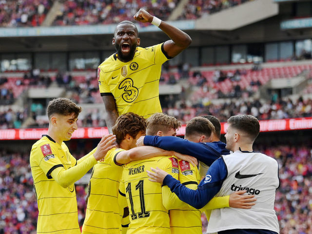 Conor Gallagher of Chelsea celebrates after scoring their sides first  News Photo - Getty Images