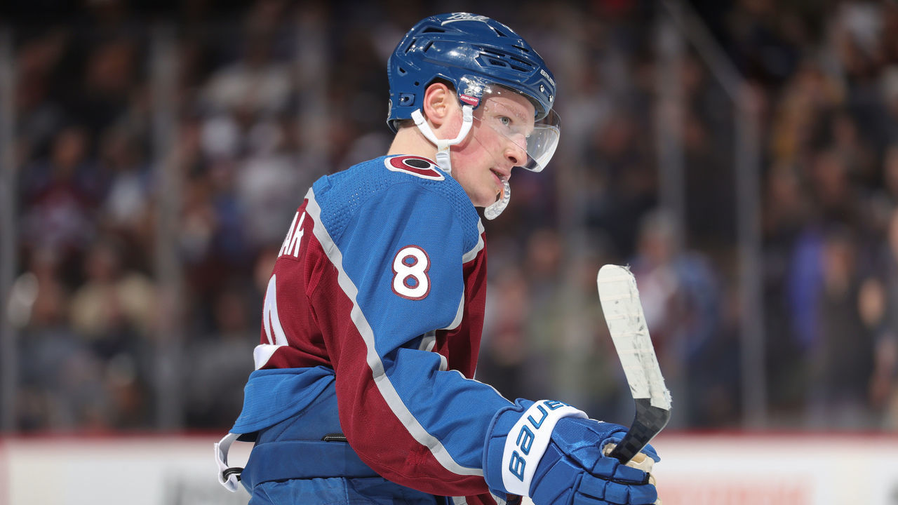 DENVER, COLORADO - APRIL 13: Cale Makar #8 of the Colorado Avalanche skates against the Los Angeles Kings at Ball Arena on April 13, 2022 in Denver, Colorado.