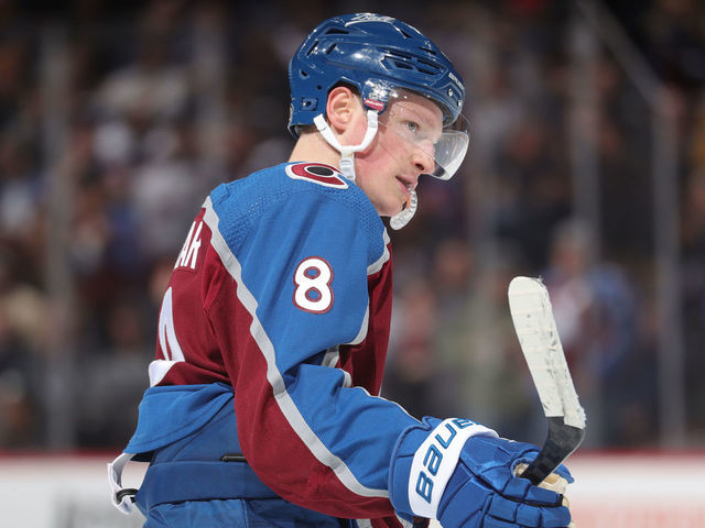 DENVER, COLORADO - APRIL 13: Cale Makar #8 of the Colorado Avalanche skates against the Los Angeles Kings at Ball Arena on April 13, 2022 in Denver, Colorado.