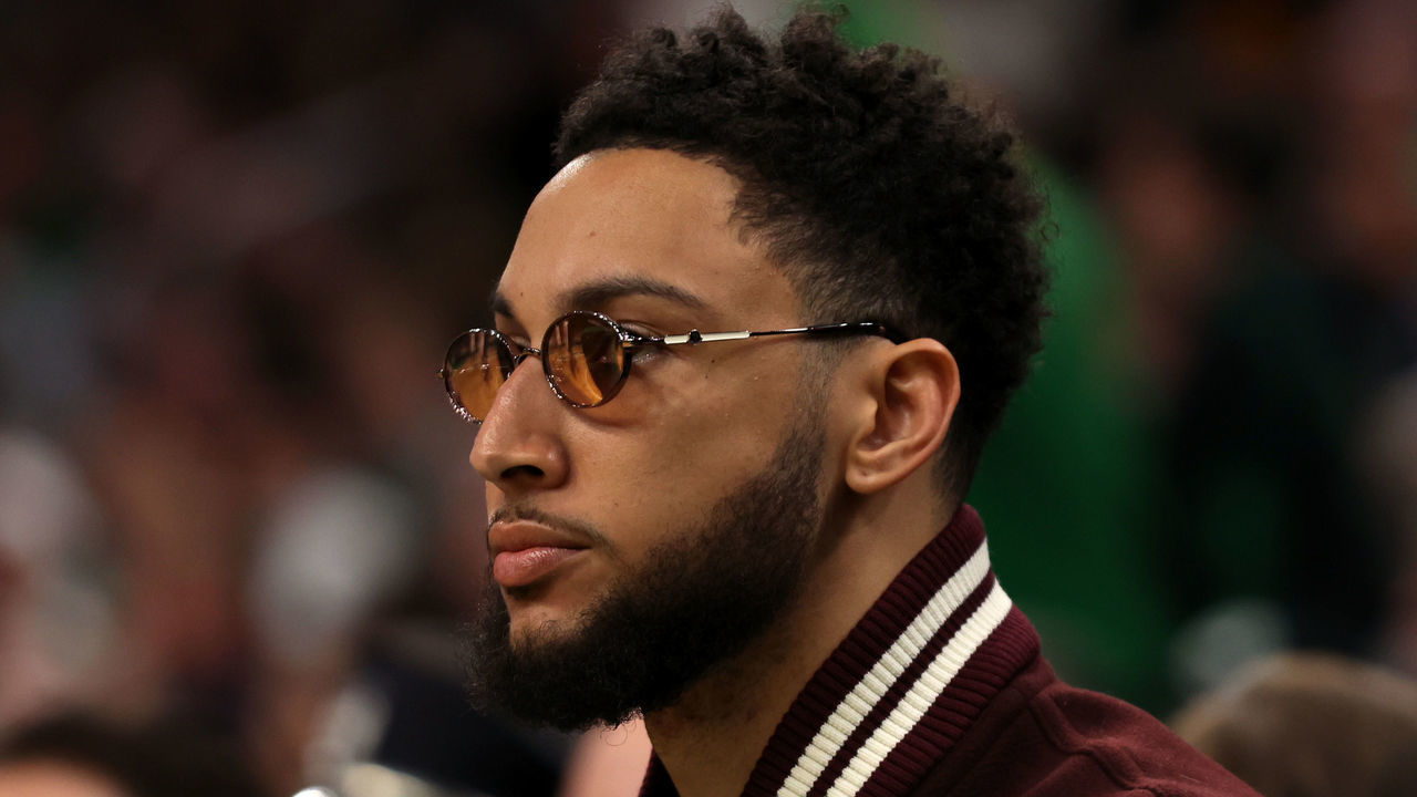 BOSTON, MASSACHUSETTS - APRIL 17: Ben Simmons #10 of the Brooklyn Nets looks on from the bench during the first quarter of Round 1 Game 1 of the 2022 NBA Eastern Conference Playoffs at TD Garden on April 17, 2022 in Boston, Massachusetts.