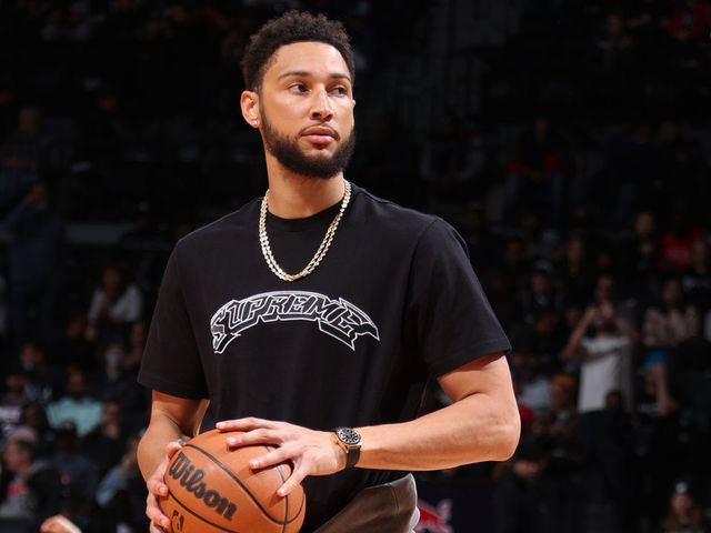 BROOKLYN, NY - APRIL 10: Ben Simmons #10 of the Brooklyn Nets during the game against the Indiana Pacers on April 10, 2022 at Barclays Center in Brooklyn, New York. Mandatory Copyright Notice: Copyright 2022 NBAE