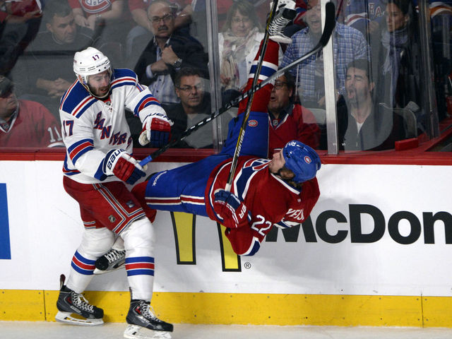Rangers' Moore to face NHL hearing for late hit on Canadiens' Weise