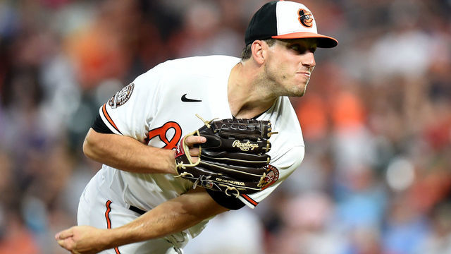 BALTIMORE, MARYLAND - APRIL 13: John Means #47 of the Baltimore Orioles pitches against the Milwaukee Brewersat Oriole Park at Camden Yards on April 13, 2022 in Baltimore, Maryland.