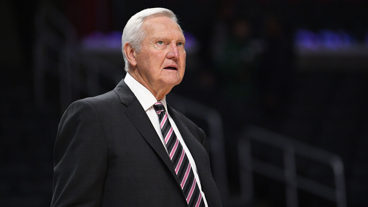 LOS ANGELES, CA - NOVEMBER 20: Los Angeles Clippers special consultant Jerry West looks on before a NBA game between the Boston Celtics and the Los Angeles Clippers on November 20, 2019 at STAPLES Center in Los Angeles, CA.