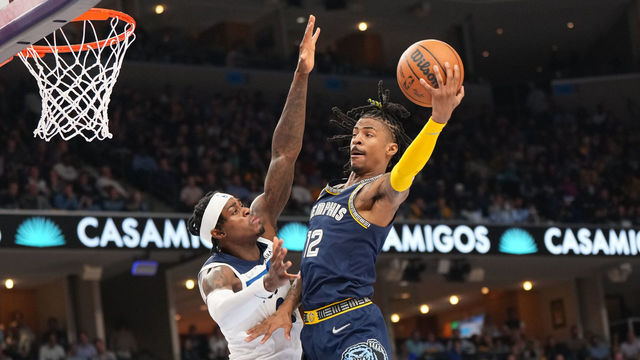 MEMPHIS, TN - APRIL 26: Ja Morant #12 of the Memphis Grizzlies shoots the ball against the Minnesota Timberwolves during Round 1 Game 5 on April 26, 2022 at FedExForum in Memphis, Tennessee. NOTE TO USER: User expressly acknowledges and agrees that, by downloading and/or using this Photograph, user is consenting to the terms and conditions of the Getty Images License Agreement. Mandatory Copyright Notice: Copyright 2022 NBAE
