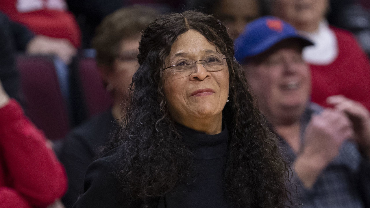 PISCATAWAY, NJ - JANUARY 20: Head coach C. Vivian Stringer of the Rutgers Scarlet Knights at Rutgers Athletic Center on January 20, 2020 in Piscataway, New Jersey.