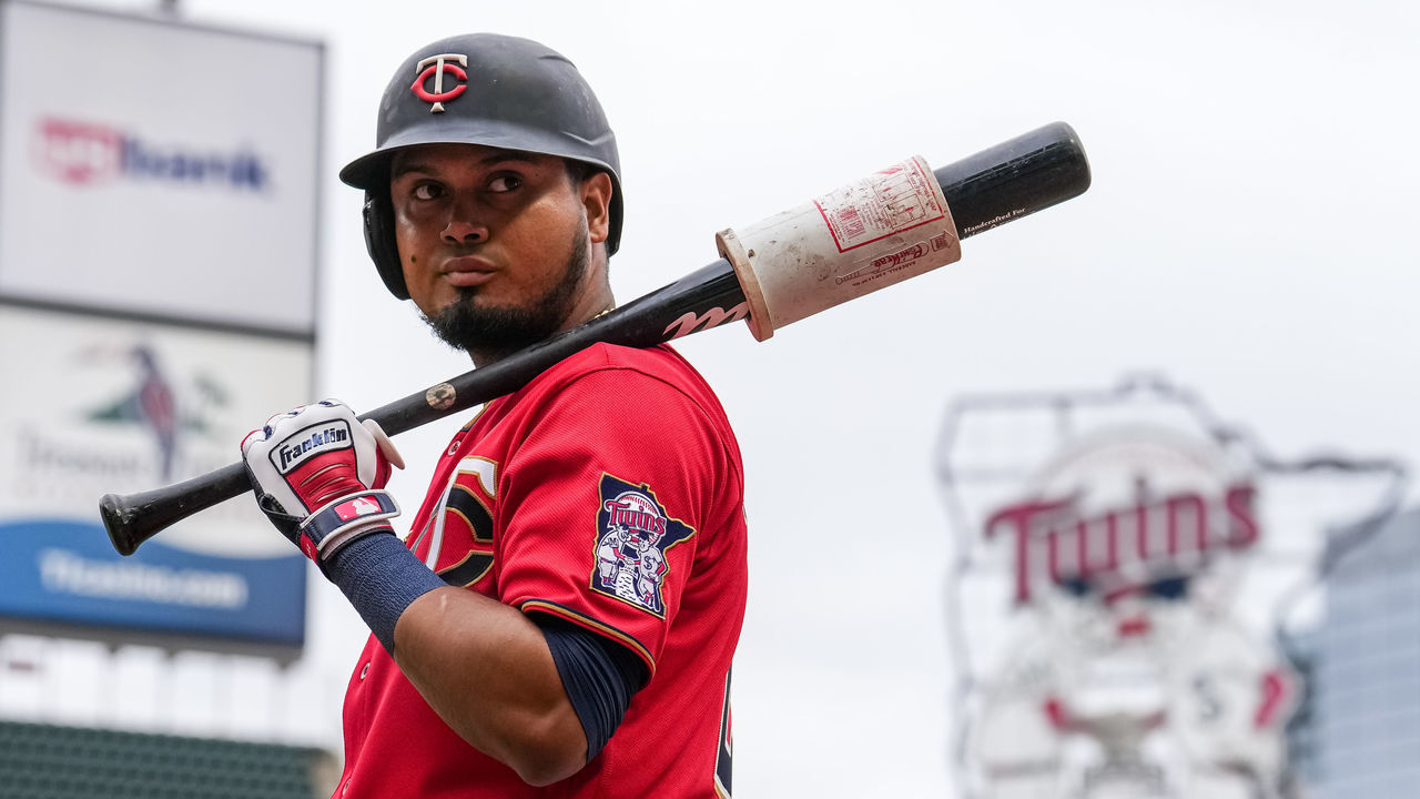 MINNEAPOLIS, MN - APRIL 24: Luis Arraez #2 of the Minnesota Twins looks on against the Chicago White Sox on April 24, 2022 at Target Field in Minneapolis, Minnesota.