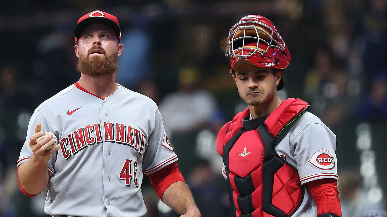 Tyler Naquin of the Milwaukee Brewers poses for a photo during the News  Photo - Getty Images