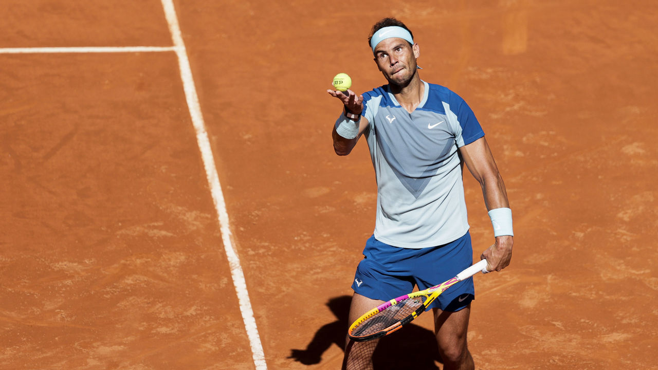 MADRID, SPAIN - MAY 6: Mutua Madrid Open Rafael Nadal during the Mutua Madrid Open on May 6, 2022 in Madrid Spain