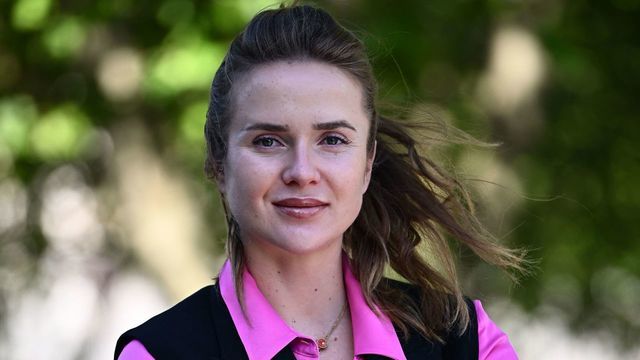 Ukrainian tennis player Elina Svitolina poses at the Accor Arena, during a photo session in Paris, on May 11, 2022.