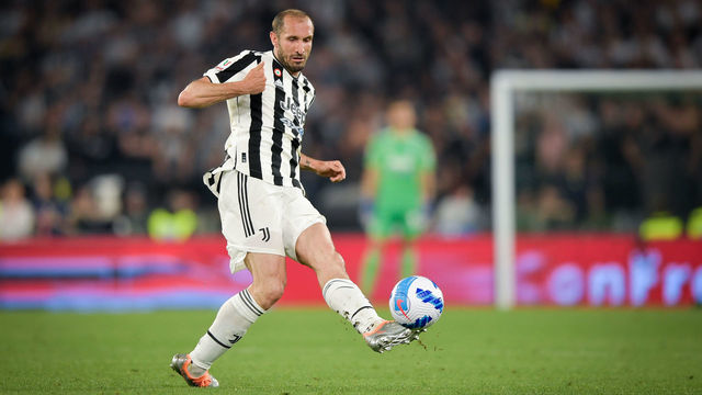 ROME, ITALY - MAY 11: Giorgio Chiellini of Juventus controls the ball during the Coppa Italia Final match between Juventus and FC Internazionale at Stadio Olimpico on May 11, 2022 in Rome, Italy.