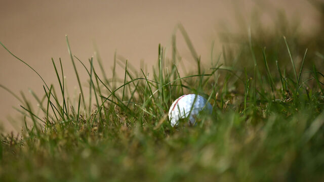 AGRATE CONTURBIA, ITALY - OCTOBER 04: A generic view of a golf ball in the grass during the third round, day four, of the Italian Challenge Open Eneos Motor Oil at Golf Club Castelconturbia on October 04, 2020 in Agrate Conturbia, Italy.