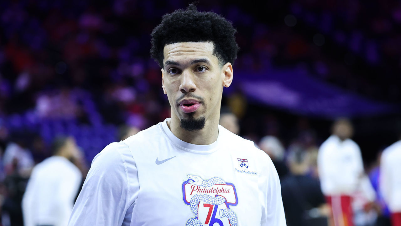 PHILADELPHIA, PA, USA - MAY 8: Philadelphia 76ers player Danny Green warms up ahead of the NBA match between Philadelphia 76ers and Miami Heat at the Wells Fargo Center in Philadelphia, Pennsylvania, United States on May 8, 2022.