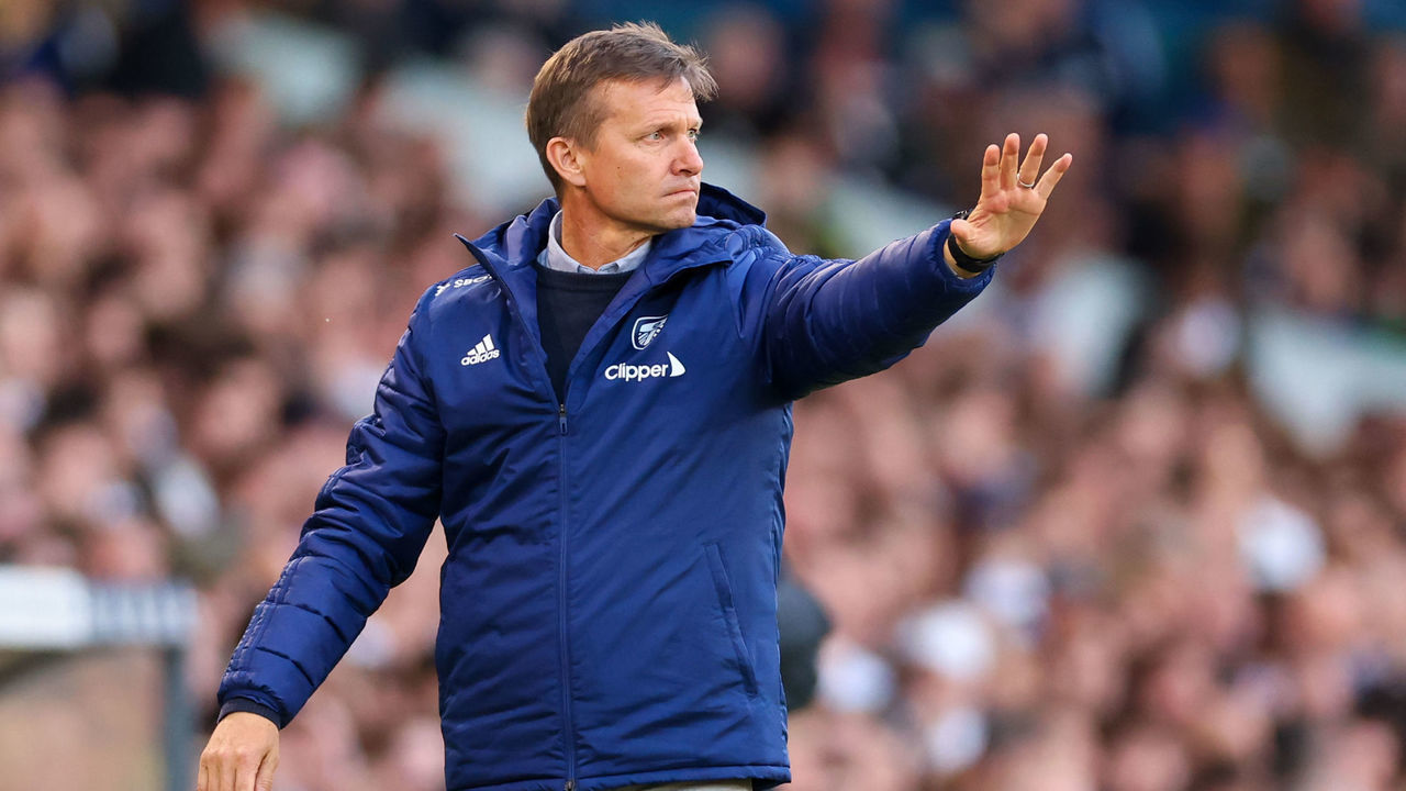 LEEDS, ENGLAND - MAY 11: Jesse Marsch the head coach / manager of Leeds United during the Premier League match between Leeds United and Chelsea at Elland Road on May 11, 2022 in Leeds, United Kingdom.