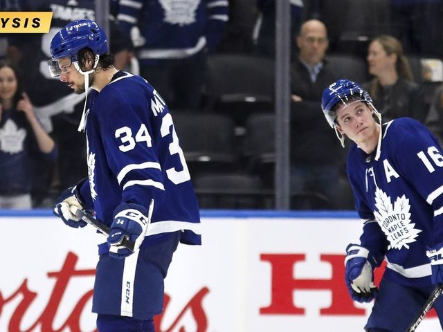 Mitchell Marner of the Toronto Maple Leafs makes his way to the ice News  Photo - Getty Images