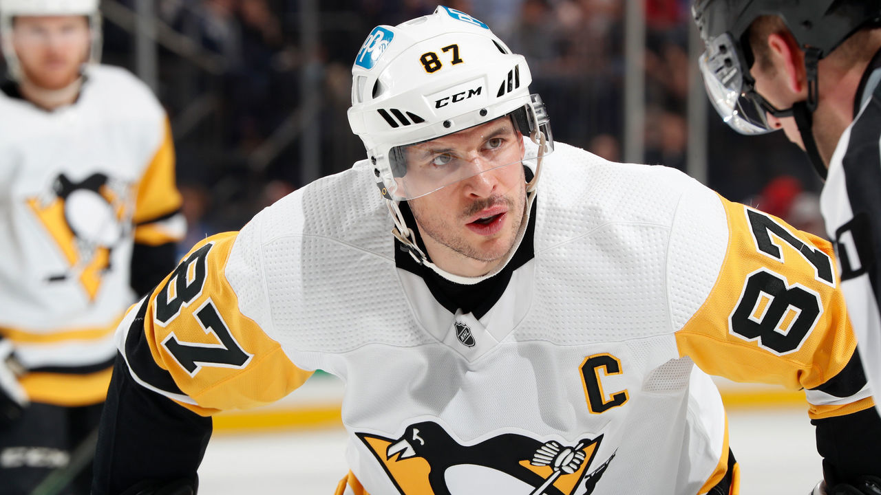 NEW YORK, NY - MAY 11: Sidney Crosby #87 of the Pittsburgh Penguins skates against the New York Rangers in Game Five of the First Round of the 2022 Stanley Cup Playoffs at Madison Square Garden on May 11, 2022 in New York City.