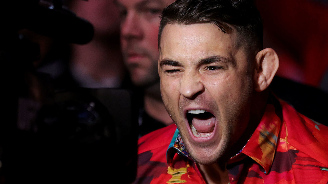 HOUSTON, TEXAS - FEBRUARY 12: UFC fighter Dustin Poirier attends UFC 271 at Toyota Center on February 12, 2022 in Houston, Texas.