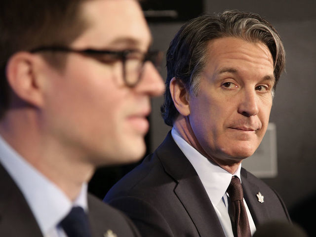 TORONTO, ON-Toronto-DUBAS.The Maple Leafs announced today the promotion of Kyle Dubas to General Manager. Brendan Shanahan was on hand for the announcement..October 30, 2012. (Rene Johnston/Toronto Star via Getty Images)