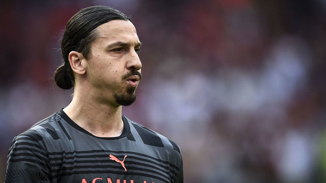 STADIO GIUSEPPE MEAZZA, MILAN, ITALY - 2022/05/15: Zlatan Ibrahimovic of AC Milan looks on during warmup prior to the Serie A football match between AC Milan and Atalanta BC. AC Milan won 2-0 over Atalanta BC.