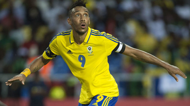 LIBREVILLE, GABON - JANUARY 18: Pierre Emerick Aubameyang of Gabon during the Group A match between Gabon and Burkina Faso at Stade de L'Amitie on January 18, 2017 in Libreville, Gabon.