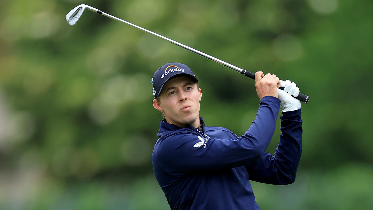 TULSA, OKLAHOMA - MAY 21: Matthew Fitzpatrick of England plays his second shot on the 15th hole during the third round of the 2022 PGA Championship at Southern Hills Country Club on May 21, 2022 in Tulsa, Oklahoma.