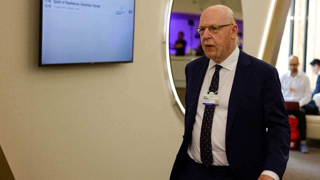 Avram Glazer, co-Chairman of Manchester United Football Club, inside the Congress Center on the opening day of the World Economic Forum (WEF) in Davos, Switzerland, on Monday, May 23, 2022. The annual Davos gathering of political leaders, top executives and celebrities runs from May 22 to 26. Photographer: Jason Alden/Bloomberg via Getty Images