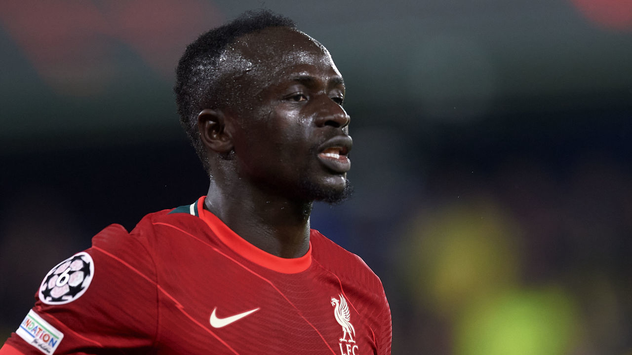 Sadio Mane of Liverpool during the UEFA Champions League Semi Final Leg Two match between Villarreal and Liverpool at Estadio de la Ceramica on May 3, 2022 in Villarreal, Spain.