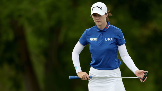 LAS VEGAS, NEVADA - MAY 26: Brittany Altomare of the United States looks on prior to putting on the 13th green during the Bank of Hope LPGA Match-Play Hosted by Shadow Creek at Shadow Creek Golf Course on May 26, 2022 in Las Vegas, Nevada.