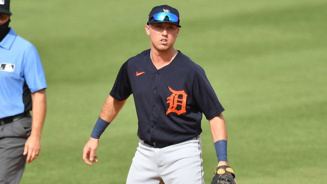 TAMPA, FLORIDA - MARCH 05: Kody Clemens #72 of the Detroit Tigers in action during the seventh inning against the New York Yankees in a spring training game at George M. Steinbrenner Field on March 05, 2021 in Tampa, Florida.
