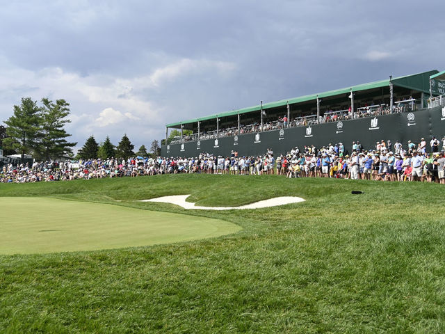 DUBLIN, OHIO - JUNE 06: A view of the 14th green during the final round of the Memorial Tournament presented by Nationwide at Muirfield Village Golf Club on June 6, 2021 in Dublin, Ohio.