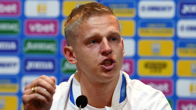 Ukraine' Oleksandr Zinchenko during a press conference at Hampden Park, Glasgow. Picture date: Tuesday May 31, 2022.
