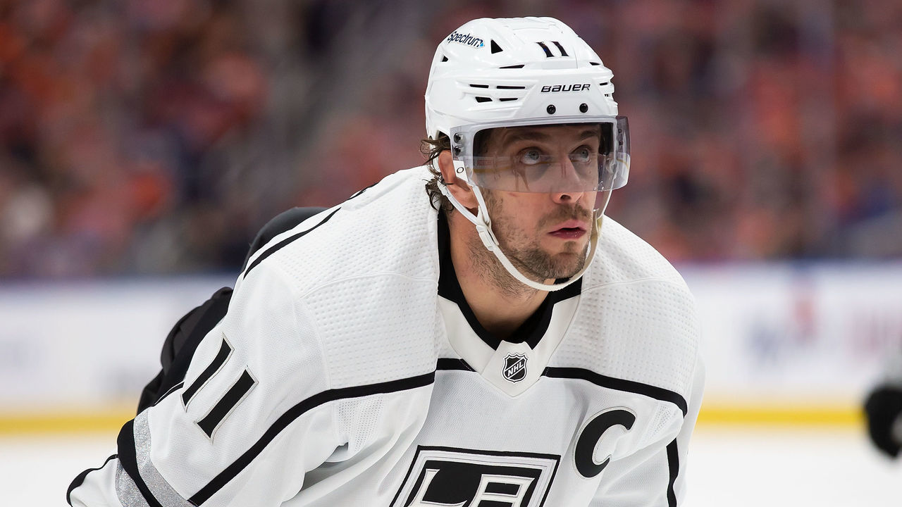 EDMONTON, AB - MAY 04: Anze Kopitar #11 of the Los Angeles Kings skates against the Edmonton Oilers during the first period in Game Two of the First Round of the 2022 Stanley Cup Playoffs at Rogers Place on May 4, 2022 in Edmonton, Canada.
