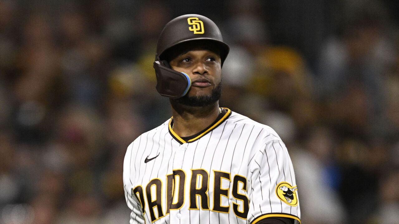 SAN DIEGO, CA - MAY 27: Robinson Cano #24 of the San Diego Padres plays during a baseball game against the Pittsburgh Pirates on May 27, 2022 at Petco Park in San Diego, California.