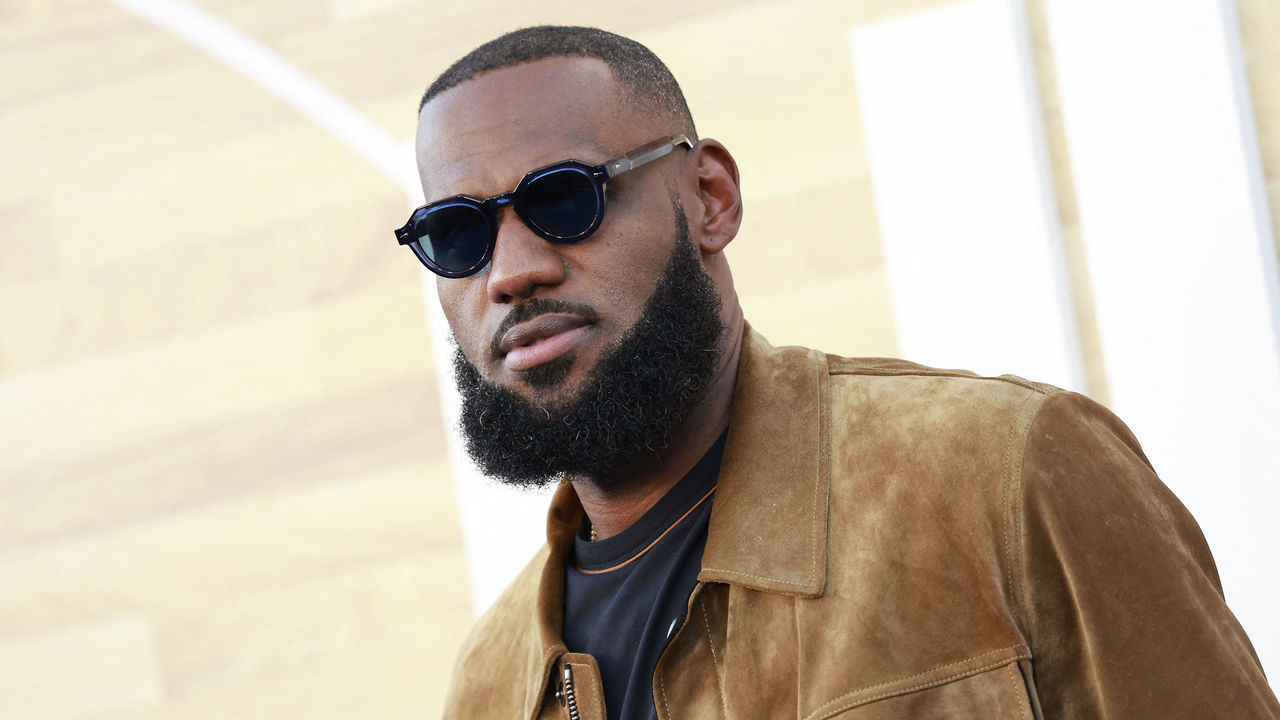 US basketball player LeBron James arrives for Netflix's Los Angeles premiere of "Hustle" held at the Westwood Regency Village Theatre on June 1, 2022 in Los Angeles, California.
