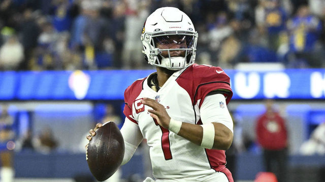 Football: NFL Playoffs: Arizona Cardinals QB Kyler Murray (1) in action vs Los Angeles Rams at SoFi Stadium. Inglewood, CA 1/17/2022 CREDIT: Kohjiro Kinno