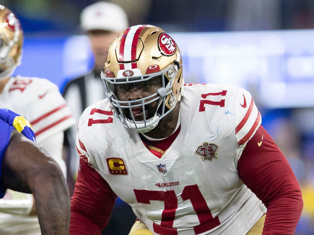 San Francisco 49ers offensive tackle Trent Williams (71) blocks