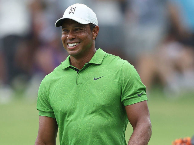 TULSA, OKLAHOMA - MAY 20: Tiger Woods of the USA in action during the second round of the 2022 PGA Championship at Southern Hills Country Club on May 20, 2022 in Tulsa, Oklahoma.