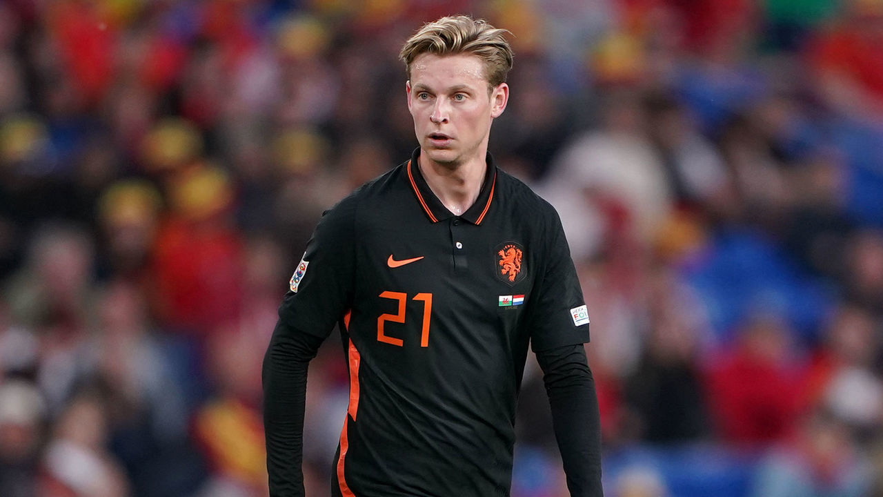 Netherlands' Frenkie de Jong during the UEFA Nations League match at the Cardiff City Stadium, Cardiff. Picture date: Wednesday June 8, 2022.