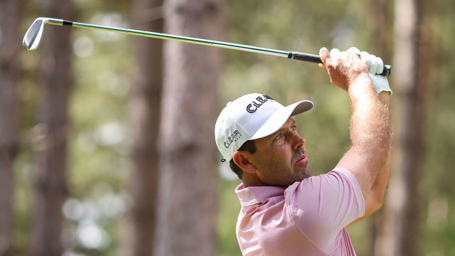 ST ALBANS, ENGLAND - JUNE 10: Charl Schwartzel of Stinger GC tees off on the second hole during day two of the LIV Golf Invitational - London at The Centurion Club on June 10, 2022 in St Albans, England.