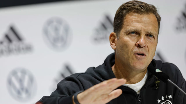 09 June 2022, Bavaria, Herzogenaurach: Soccer, national team, before the Nations League match in Hungary: Oliver Bierhoff, Managing Director National Teams of the DFB at the press conference. Photo: Daniel Löb/dpa