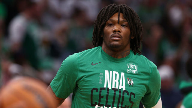 BOSTON, MASSACHUSETTS - JUNE 10: Robert Williams III #44 of the Boston Celtics looks on during warm ups prior to Game Four of the 2022 NBA Finals against the Golden State Warriors at TD Garden on June 10, 2022 in Boston, Massachusetts. NOTE TO USER: User expressly acknowledges and agrees that, by downloading and/or using this photograph, User is consenting to the terms and conditions of the Getty Images License Agreement.