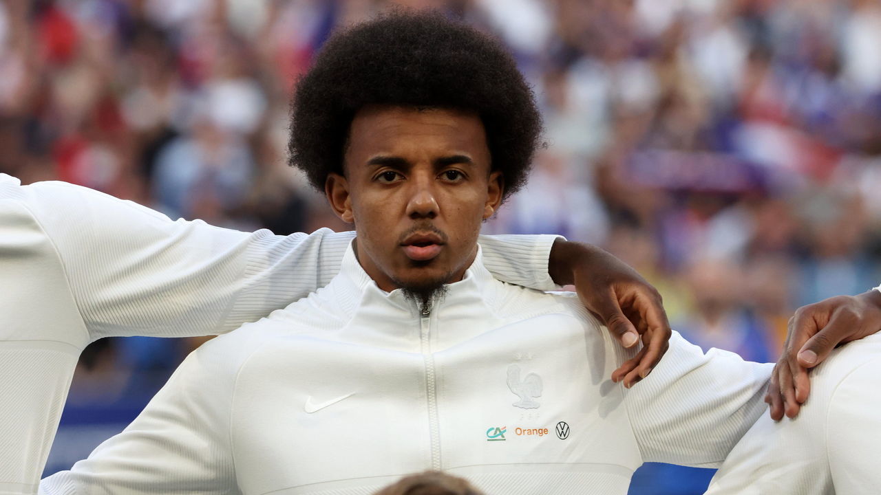 PARIS, FRANCE - JUNE 13: Jules Kounde #5 of Team France pose before the UEFA Nations League League A Group 1 match between France and Croatia at Stade de France on June 13, 2022 in Paris, France.
