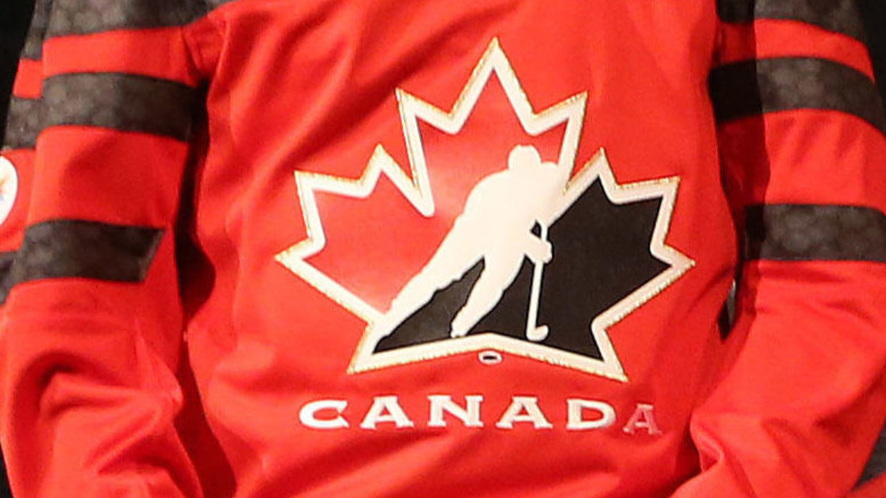 TORONTO, ON- AUGUST 2 - Olympians Marie-Philip Poulin and Greg Westlake are the first to sport the new Team Canada Jersey. Rows of Maple Leaf icons fill the jersey's shoulder caps. The jersey also sports the Canada 150 logo. The Jersey is made with ripstop fabric to resist ripping. Nike unveils a new hockey jersey design for the National Team programs leading into the World Cup of Hockey in Toronto. August 2, 2016. (Steve Russell/Toronto Star via Getty Images)