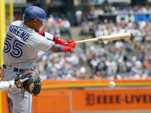 Blue Jays' Gabriel Moreno raking in Double-A